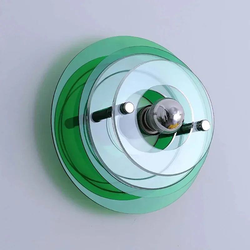 lampe murale moderne couleur vert rouge bleu orange diffuseur translucide adhésif led chambre salon