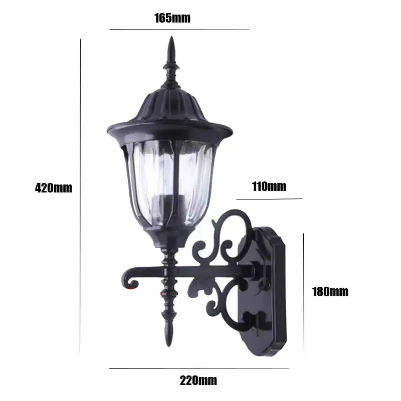 lampe murale or noir transparent vintage classique éclairage chambre entrée étude salle bain interrupteur