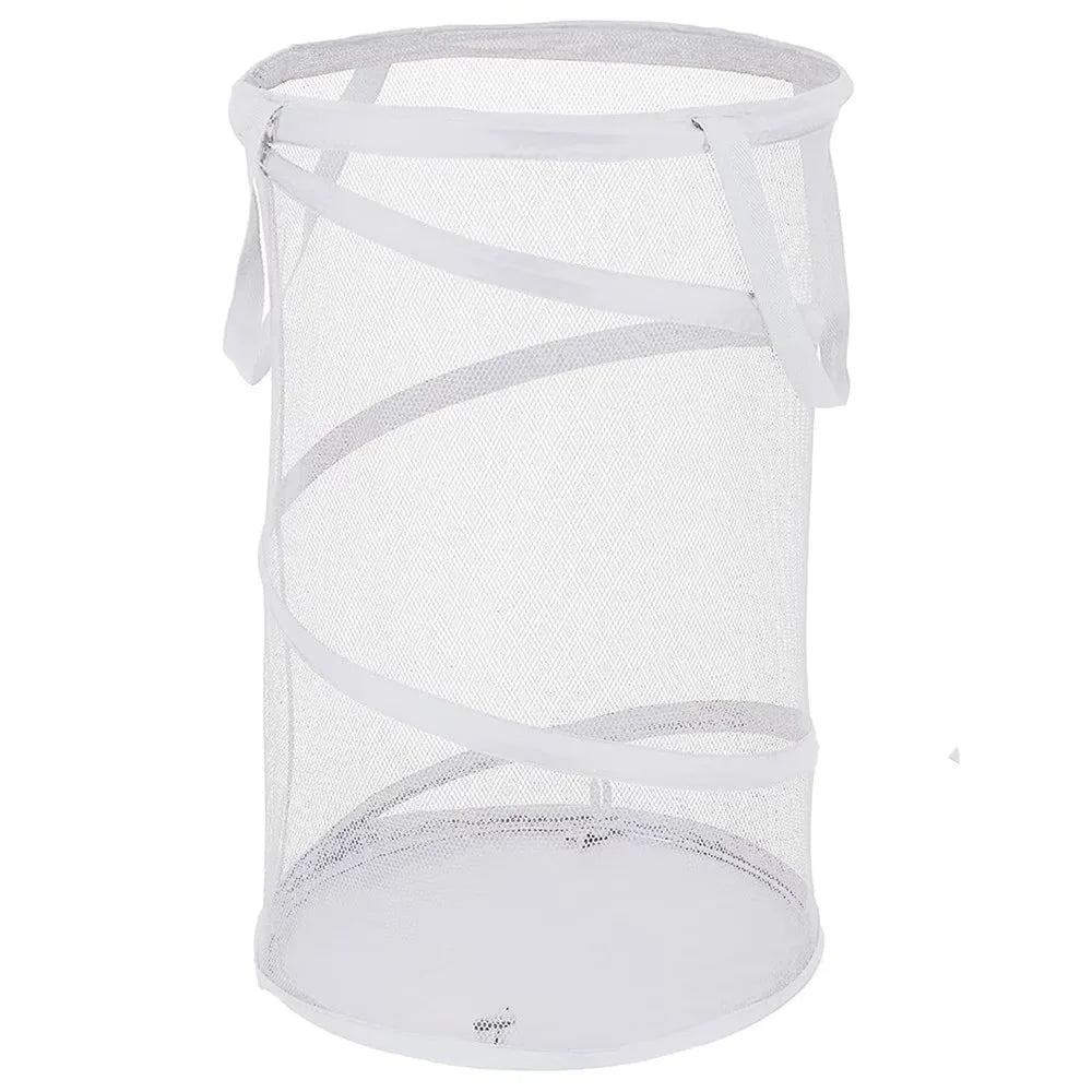 panier linge pliable tissu polyester noir gris blanc moderne semi transparent renforcé poignées