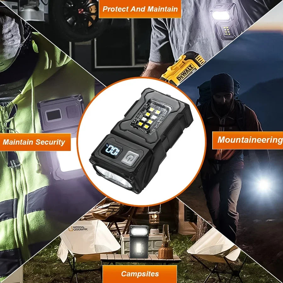 lampe torche led rechargeable usb portable aimant super lumineuse camping urgence cob lumière forteModes