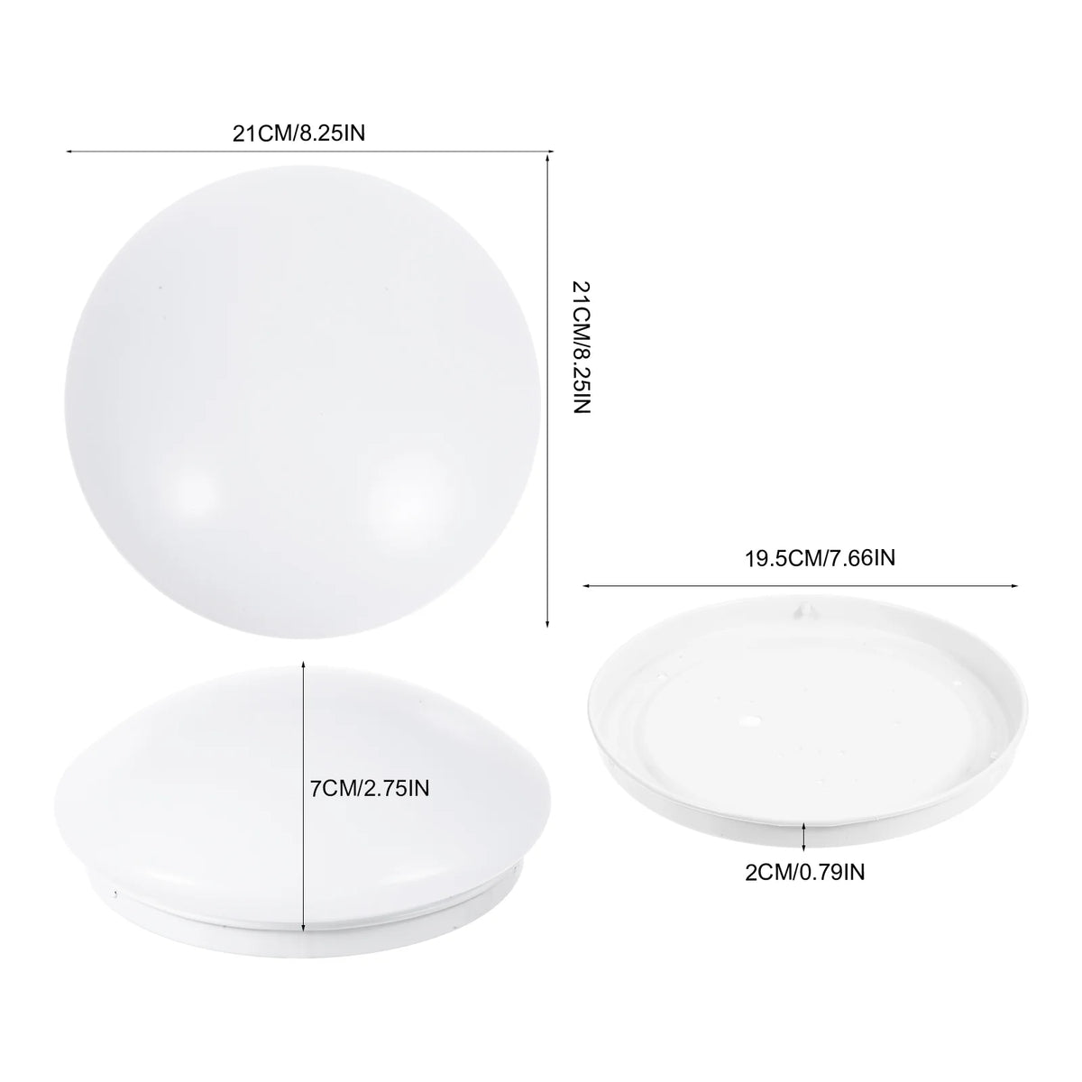 plaque protection lampe blanc moderne couverture luminaire plafonnier abat jour fixations invisibles lumière