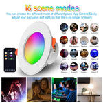 Spot LED Blanc Multicolore Compatible Bluetooth Fixation Vis Moderne 10W 113x50mm