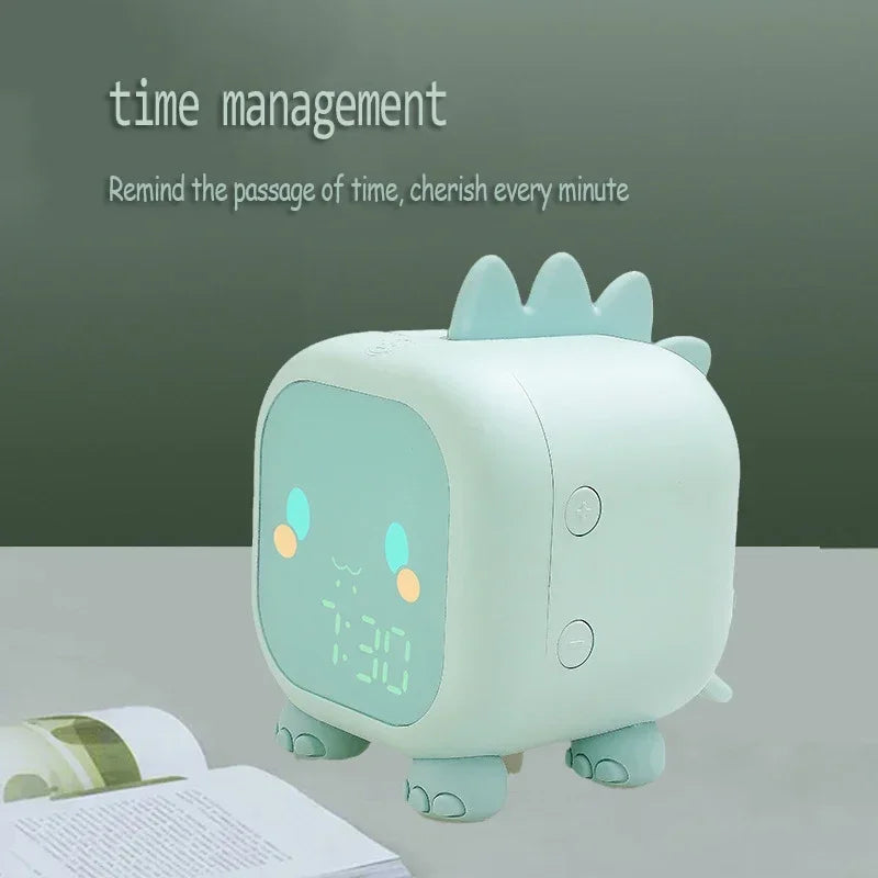 horloge numérique dinosaure cartoon rose vert enfant notes musicales chambreécran led moderne