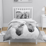 Housse de couette cheval 3D dans une chambre décorée