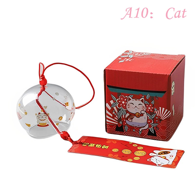cloche vent japonaise transparente poissons floral ruban maison spa cuisine traditionnelle