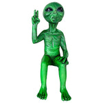 statues d'aliens résine vert gris détails sculpturaux réaliste ornement intérieur extérieur