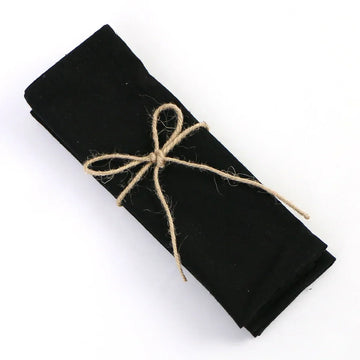 lot 50 serviettes cuisine coton bleu clair clips dorés table
