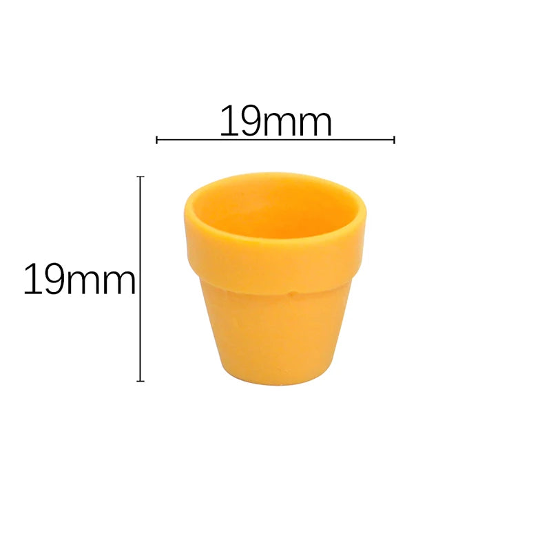 pots fleurs miniatures résine couleurs variées moderne minimaliste jardinage accessoires maison poupée éléments