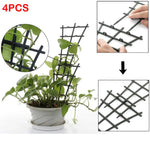 support plante treillis noir quadrillage rustique minimaliste piquets pointus pot fleur légumeintérieurextérieur