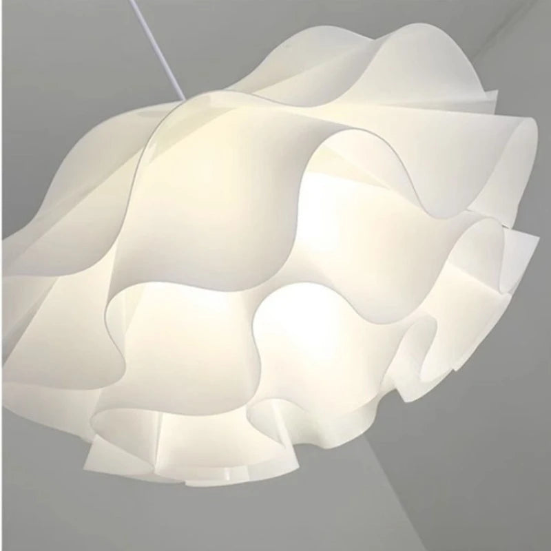 lampe suspendue moderne plissé blanc chambre salon salle manger