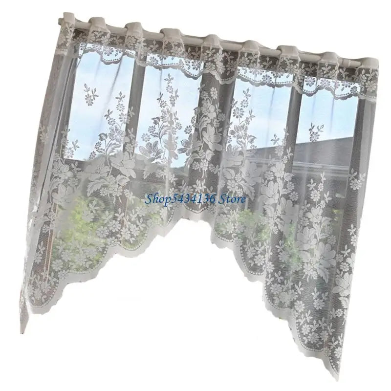rideaux blancs motifs floraux transparents romantique vintage salon chambre