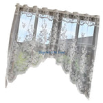 rideaux blancs motifs floraux transparents romantique vintage salon chambre