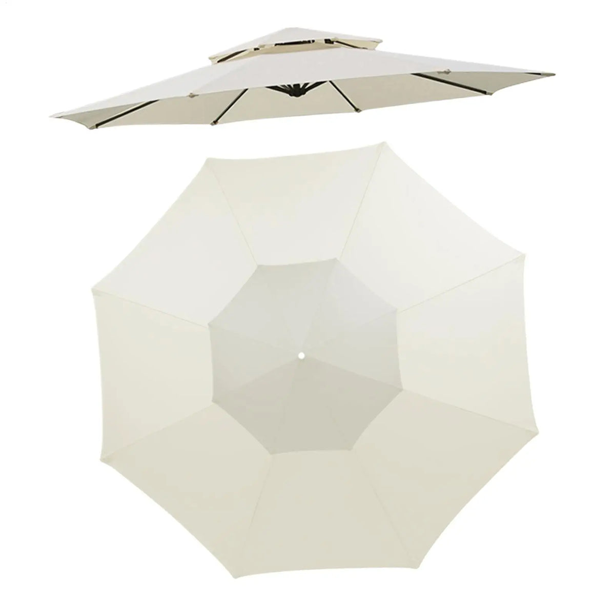 toile remplacement parasol extérieur 270cm beige uni moderne opacité plage adultesextérieur