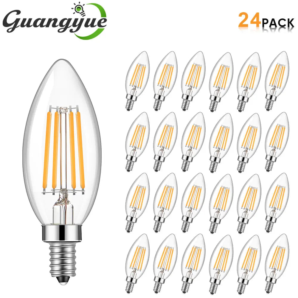 Ampoule LED filamenteuse transparente 4W E12 2700K 25000h moderne appliques suspendues