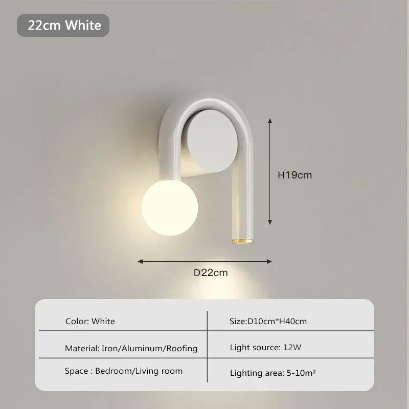 applique murale moderne minimaliste blanc noir ampoule led 90 260v aluminiumflux lumineux moins60