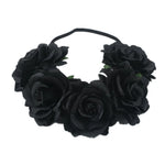 couronne fleurs artificielles bohème multicolore élastiquée femmes fêtes