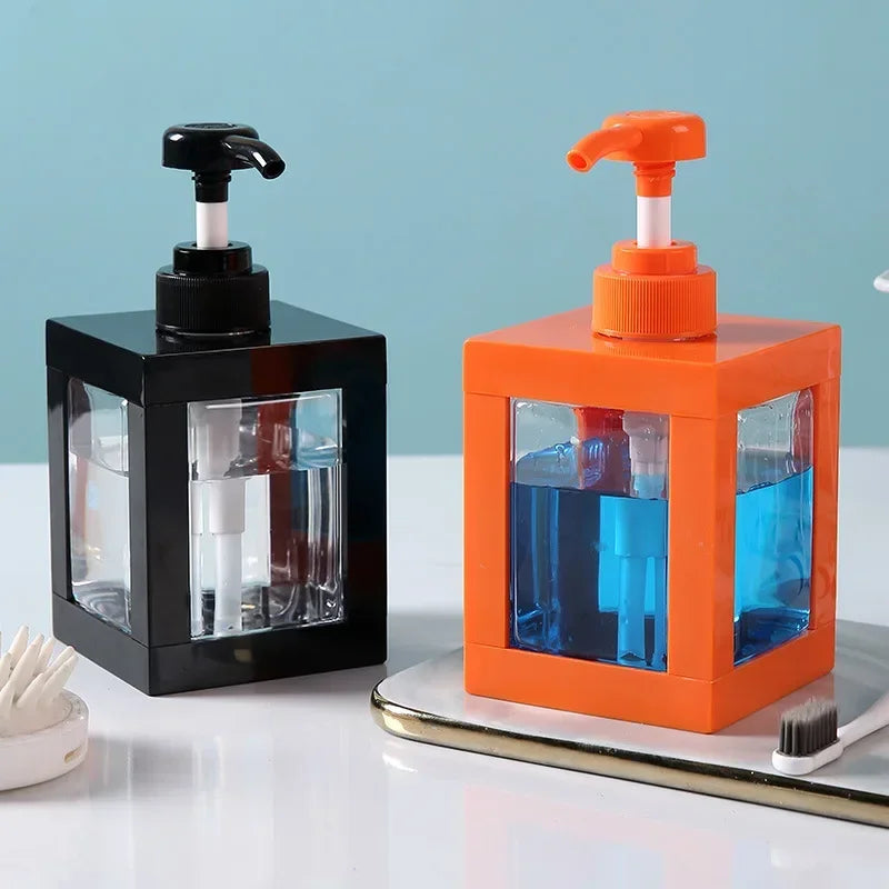distributeur savon liquide orange blanc noir transparent moderne minimaliste 750ml 1000ml 500ml Pompe conteneur
