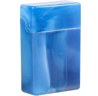 boîte cigarettes bleu marbré moderne boîte briquet stylo violet vert