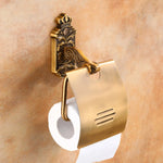 porte serviettes doré porte papier savon porte manteau ensemble salle bain finition antique bronze