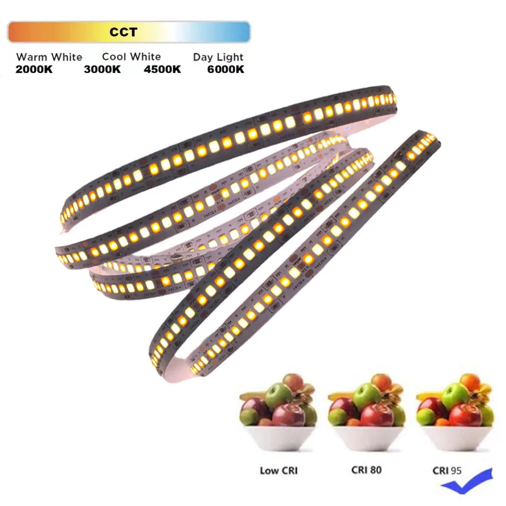 ruban led blanc chaud froid moderne adhésif 24v 2000k 6000k certifications ccc cqc ul