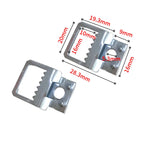 clips métalliques argentés moderne fixations vis clips photo cadre back plate hidden hooks hardware
