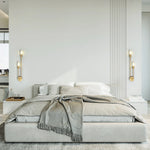 bande lumineuse led applique murale moderne or abat joueurs blanc éclairage quotidien minimalisteintérieur chambre