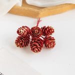 décoration festive cônes pin artificiels argenté doré rose pâle extérieur mariage noël