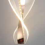 Suspension lumineuse moderne acrylique blanc doré spirale salon chambre étude