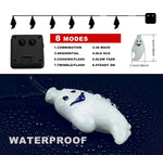 guirlande lumineuse halloween fantômes souriants led solar blanc clipsextérieur festive vacances