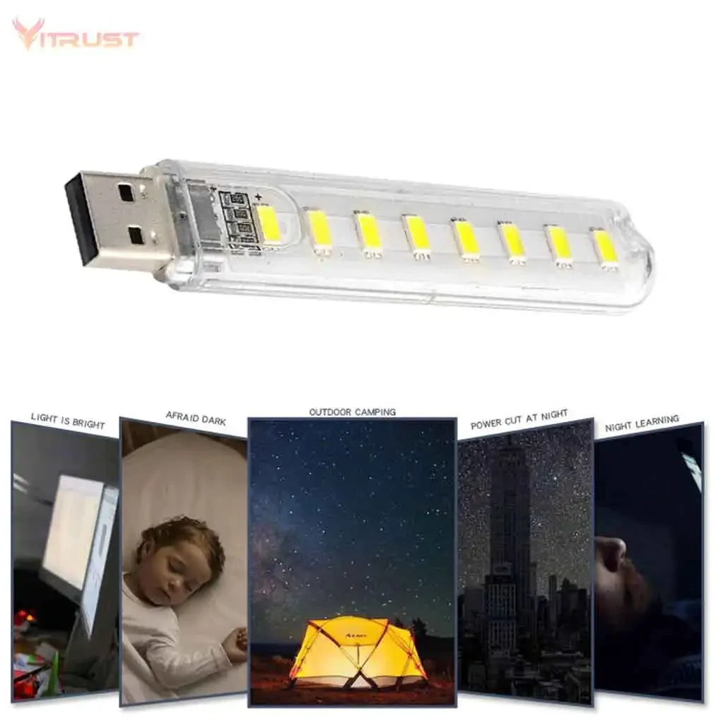 lampe led rechargeable usb transparente moderne leds veilleuse camping portable compact