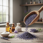 sachets lavande huile essentielle bougies parfumées bijoux résine motifs floraux texture lavande violettes intérieur