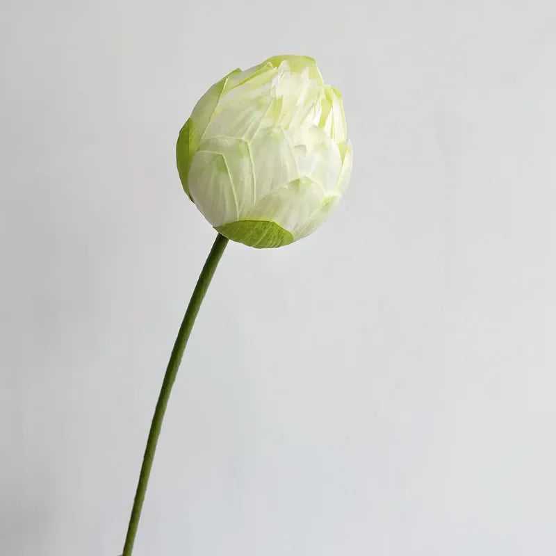 Décoration maison bouquet artificiel fleurs lotus vert blanc rose naturelextérieurintérieur