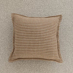 housse coussin polyester géométrique moderne marron blanc décoration canapé voiture