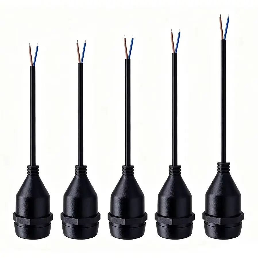 guirlande lumineuse led ampoule suspendue noire moderne étanche e27 30cm 50cm