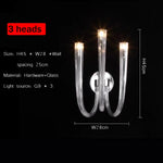lustre transparent tubulaire contemporain verre strié g9 chambre salon élégant suspension adjustable