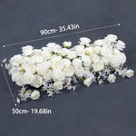 décoration florale mariage blanc romantique arche feuilles extérieur 90cm x50cm événement champêtre élégante
