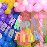 guirlande lettres or noir brillantes classique moderne anniversaire décoration fête happy birthday