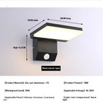 lampe murale détecteur mouvement led moderne noir blanc chaud extérieure intérieure chambre cuisine