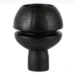 décoration intérieure vase noir sculptural moderne minimaliste texturé 24cm 18cm