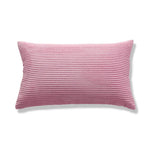 coussin velours rayé marron clair simple imperméable respectueux environnement 30x50cm maison