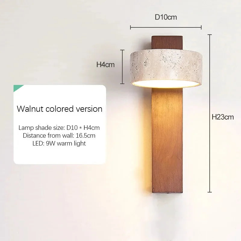 lampe murale moderne bois abat jour motif naturel interrupteur chaîne éclairage cuisine led minimaliste