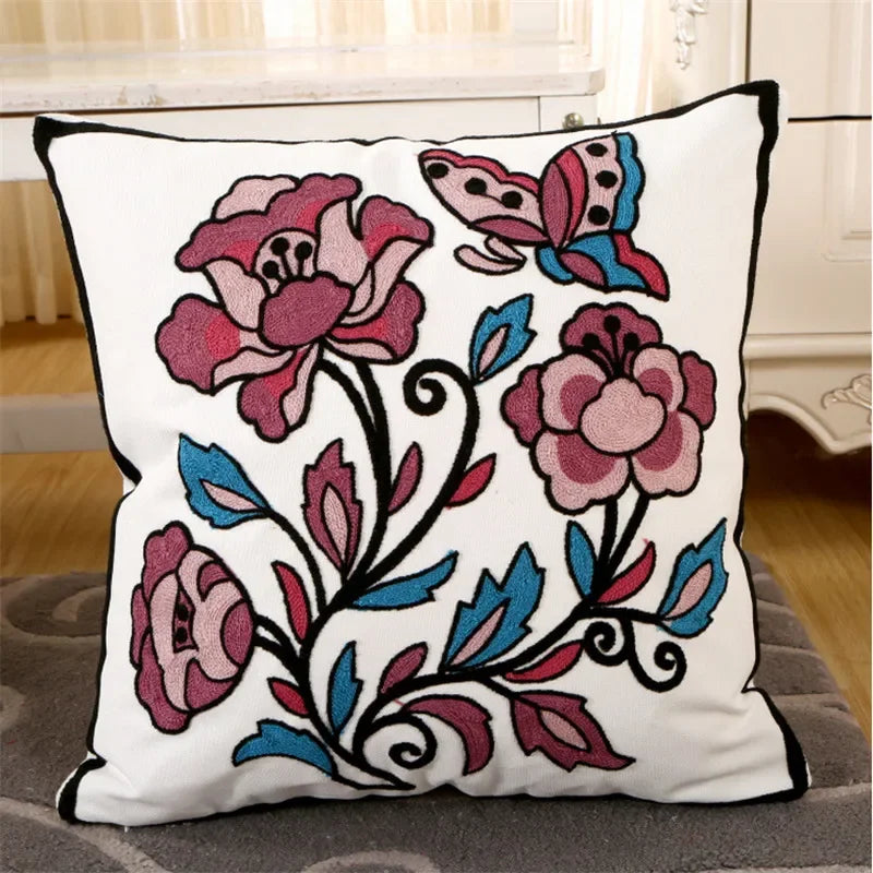 housse coussin coton ethnique boho chic motifs floraux mandala voiture