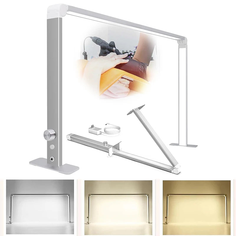 lampe pliable argentée 36w réglable 4000k 6500k moderne alliage aluminium abs pvc