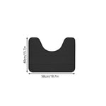 tapis toilette salle bain gris noir rouge rayures horizontales microfibre antidérapant moderne adhésif rapide