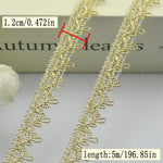 ruban métallique tressé or argent noir classique 1.2cm 0.5cm 0.8cm 5mètres couture artisanat diy