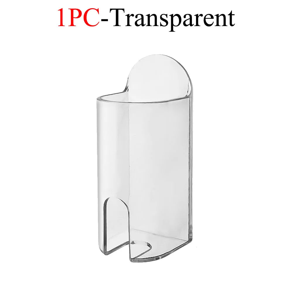 porte brosse dents adhésive transparente moderne support salle bains blanc simple minimaliste