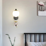 applique murale moderne astronaute étoile dorée noir blanc led chambre enfants