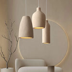 suspension lampes modernes polymère beige texture granulée opaques