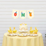 guirlande décoration anniversaire enfant festif vichy lettres one confettis