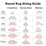 tapis rond doux rose peluche moderne salon chambre coucher voyage pique niqueextérieur